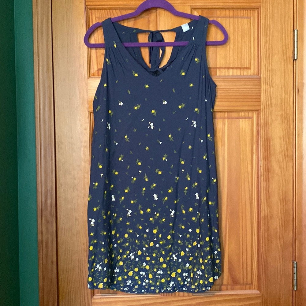 Floral Sun Dress Shift Dress Yellow Flowers